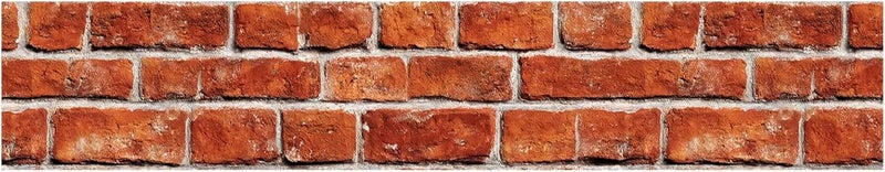 IOHEFY Brick Wallpaper Border 196x4 Inch Red Trim Peel and Stick Brick Removable Vinyl Wall Border Rustic Faux Look Self Adhesive for Kitchen Bathroom Bedroom Decor - Image 2